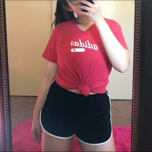 Vintage adidas v neck tee